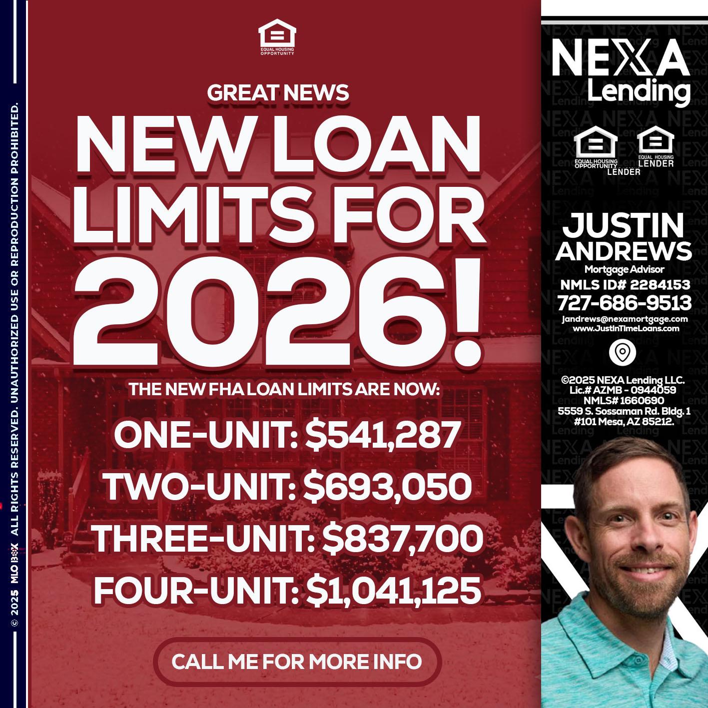 loan limits - Justin Andrews -Mortgage Advisor