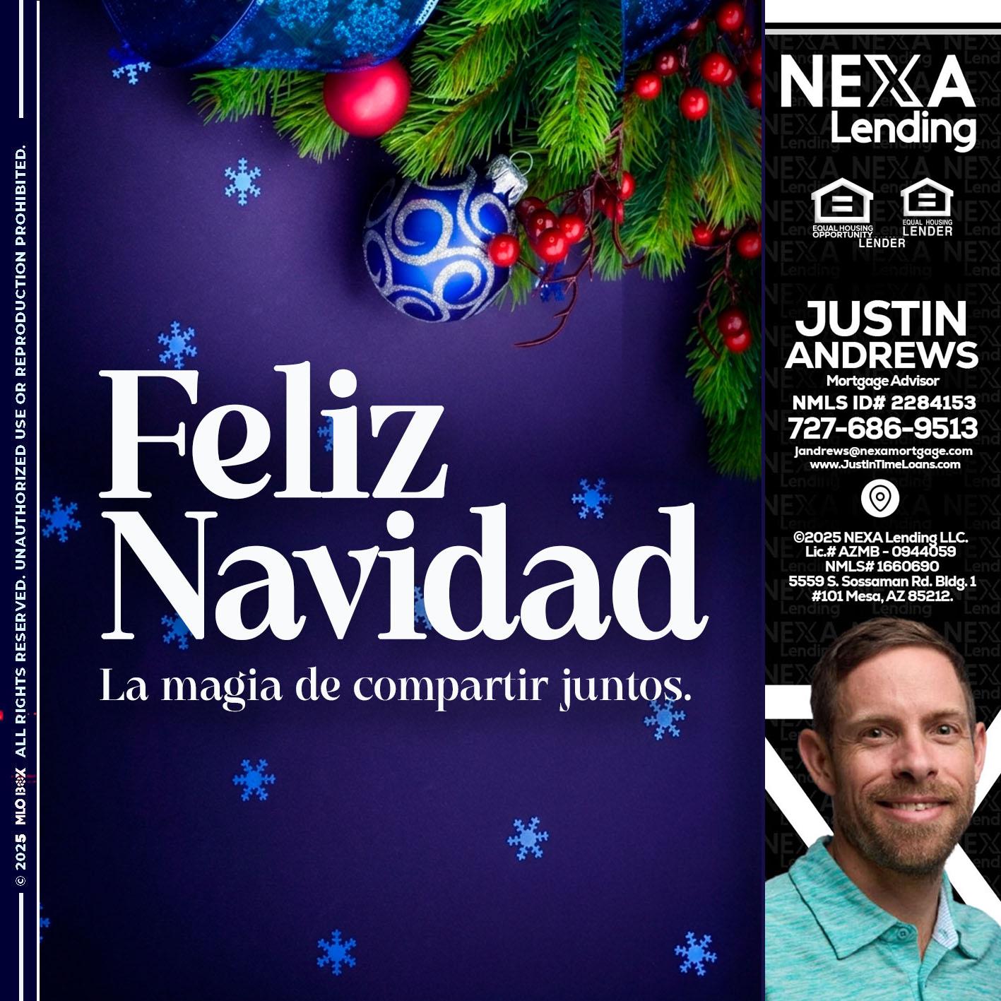 FELIZ NAVIDAD - Justin Andrews -Mortgage Advisor