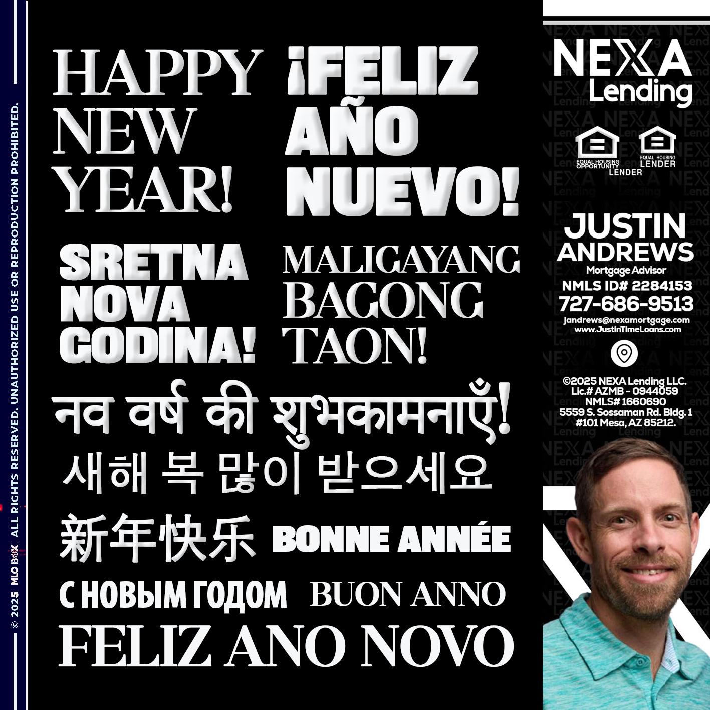 HAPPY NEW YEAR - Justin Andrews -Mortgage Advisor