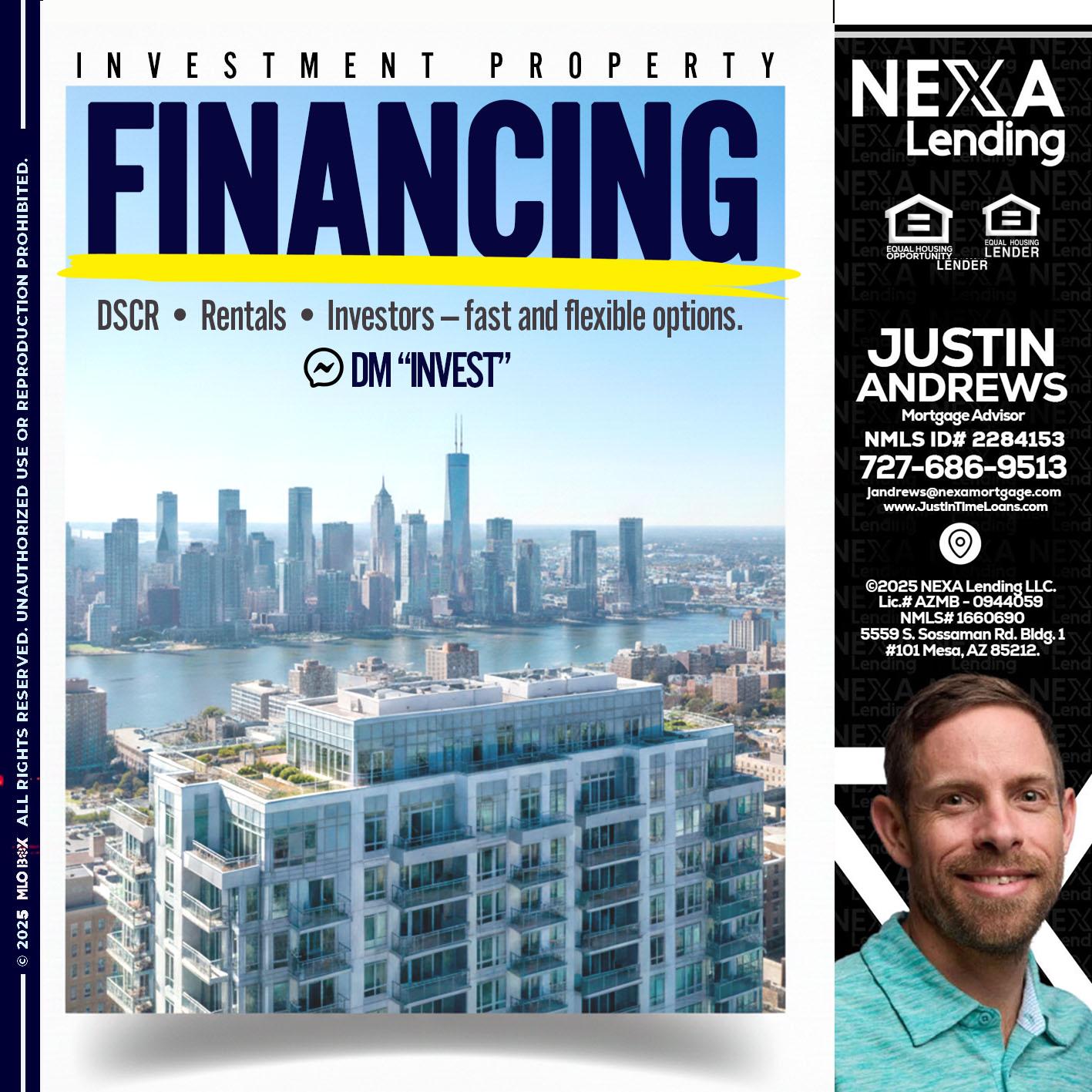 FINANCING - Justin Andrews -Mortgage Advisor