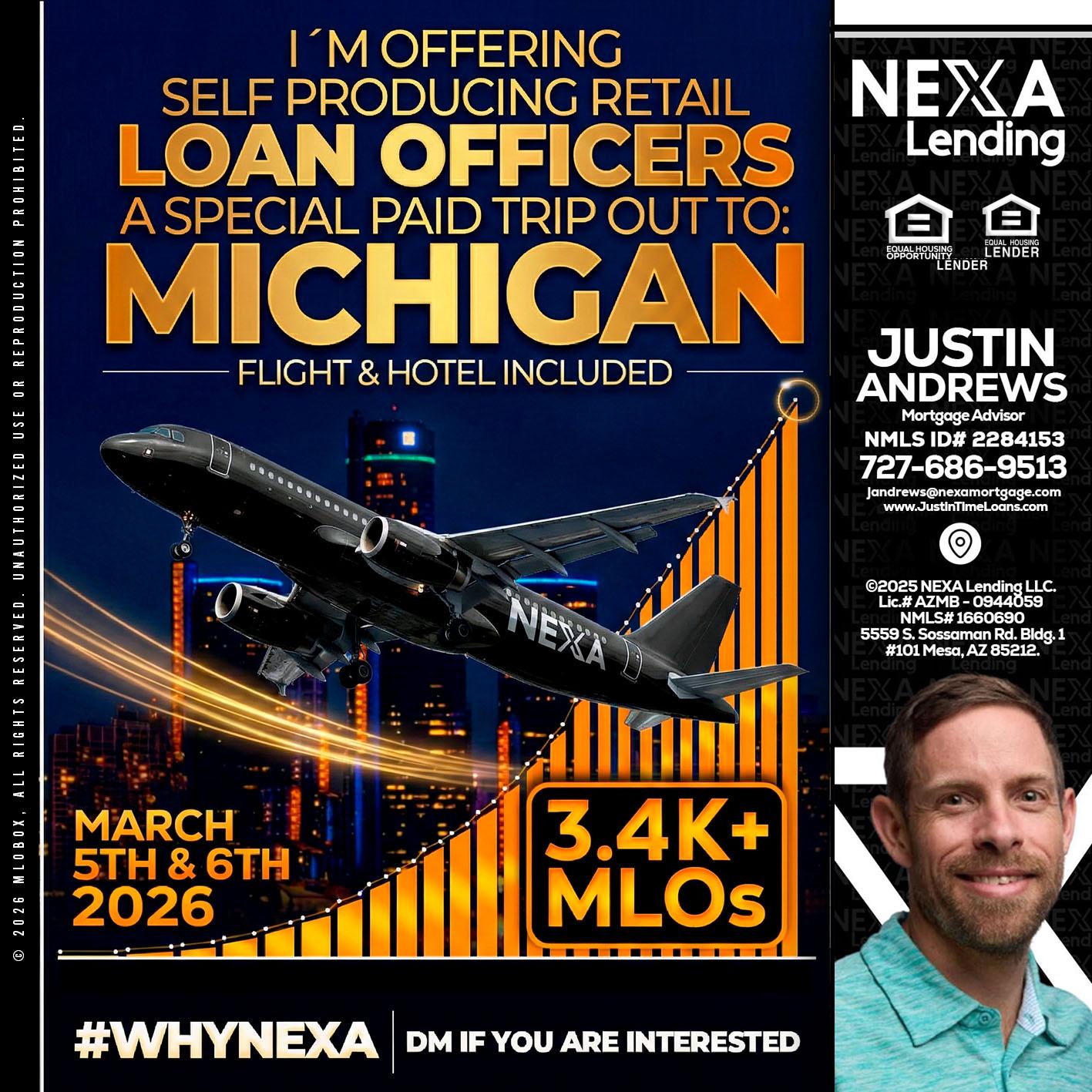 MICHIGAN - Justin Andrews -Mortgage Advisor