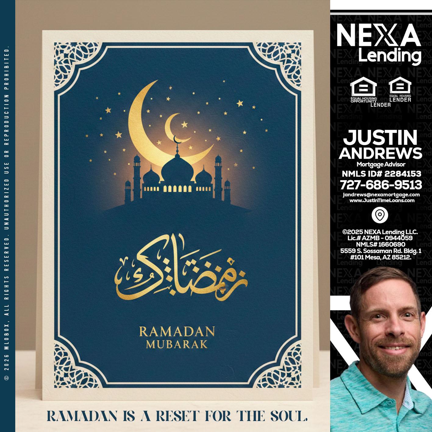 HAPPY RAMADAN - Justin Andrews -Mortgage Advisor