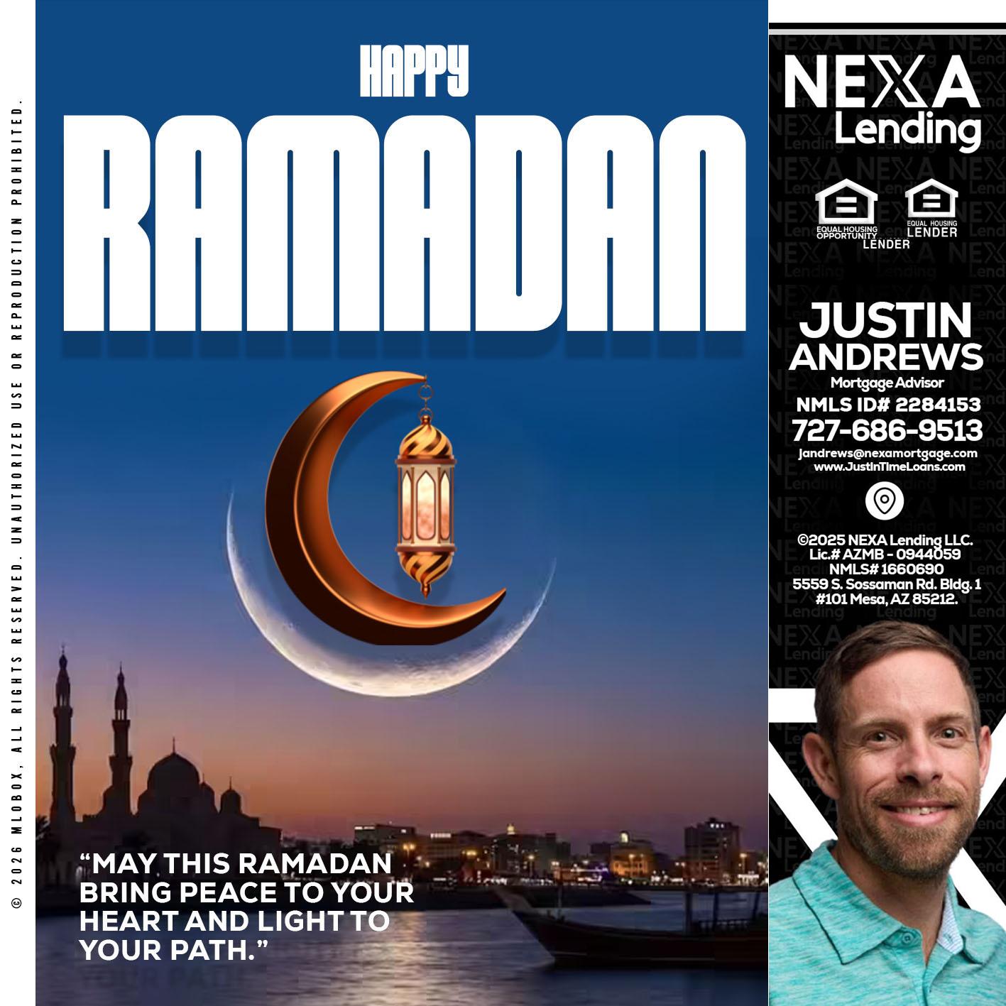 RAMADAN - Justin Andrews -Mortgage Advisor
