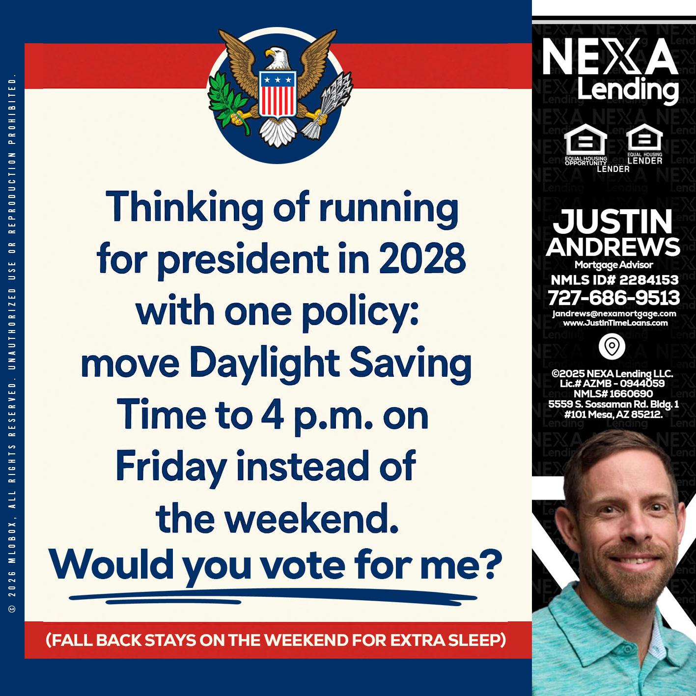 THINKING OF RUNING - Justin Andrews -Mortgage Advisor