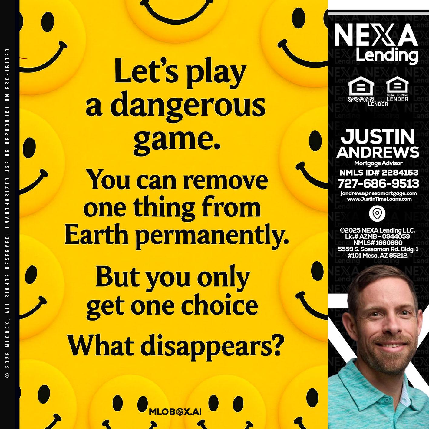 LETS PLAY - Justin Andrews -Mortgage Advisor