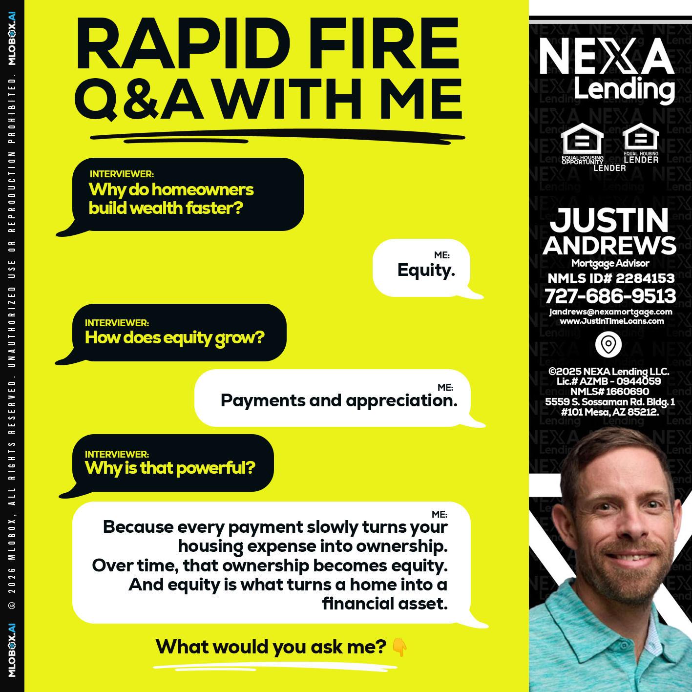 RAPID FIRE Q&A - Justin Andrews -Mortgage Advisor