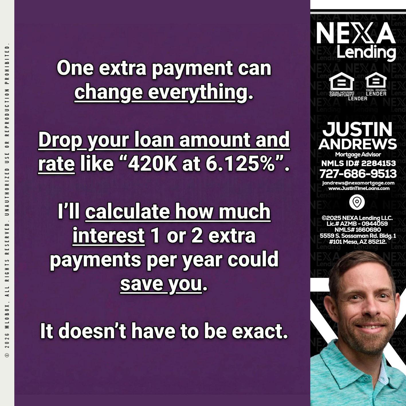 ONE EXTRA - Justin Andrews -Mortgage Advisor