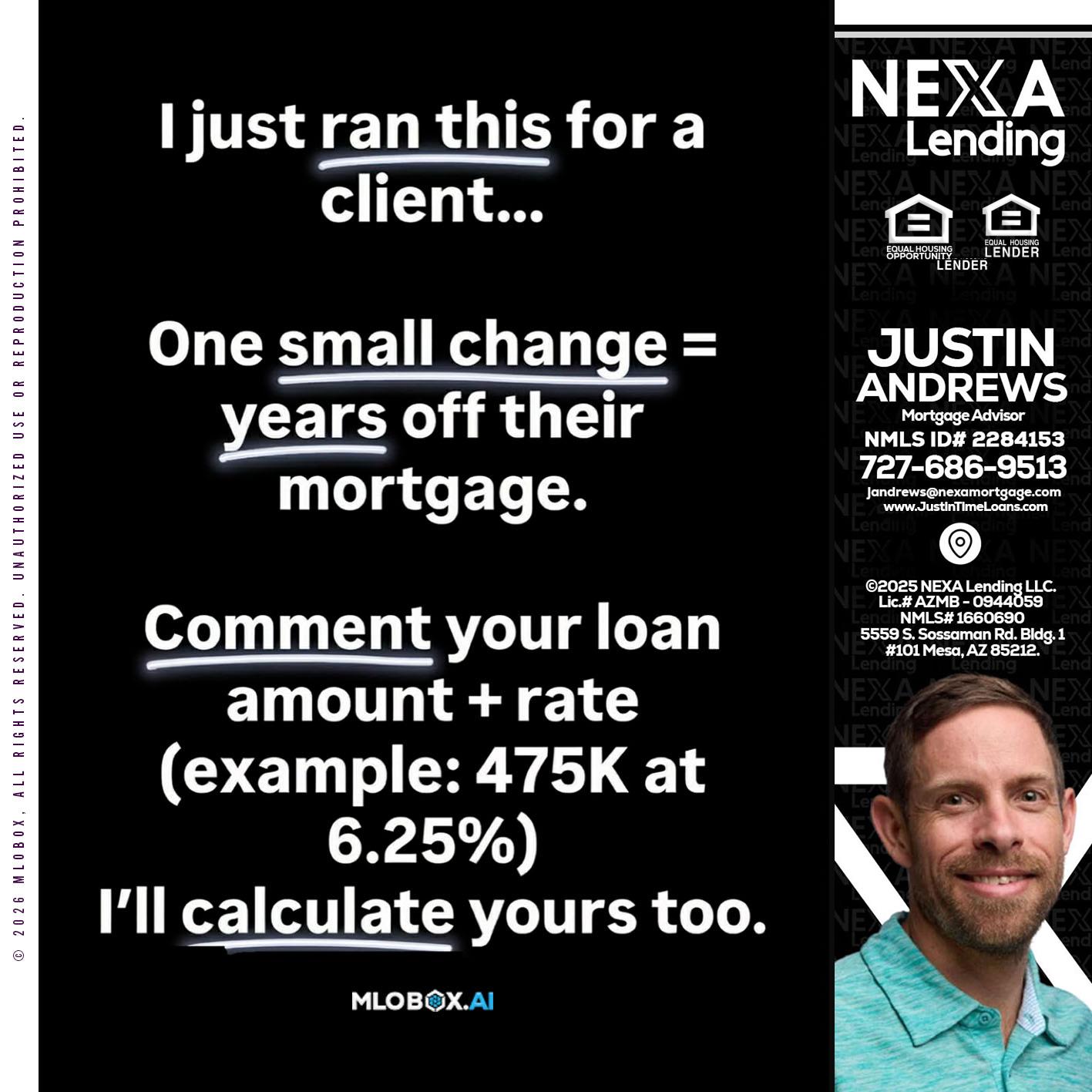I JUST RAN - Justin Andrews -Mortgage Advisor