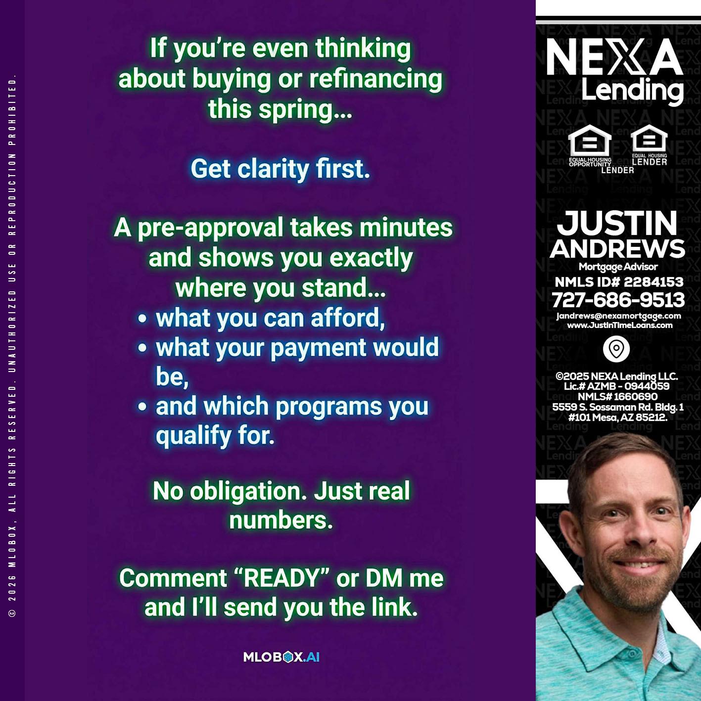 IF YOU THINKING - Justin Andrews -Mortgage Advisor