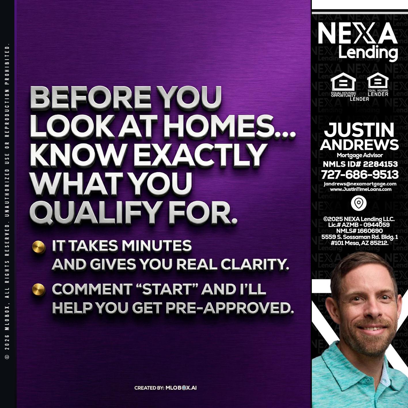 BEFORE YOU - Justin Andrews -Mortgage Advisor