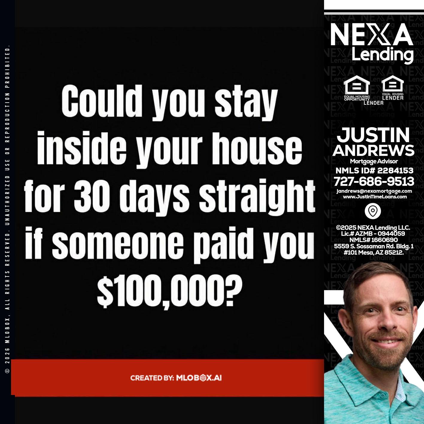 COULD YOU STAY - Justin Andrews -Mortgage Advisor