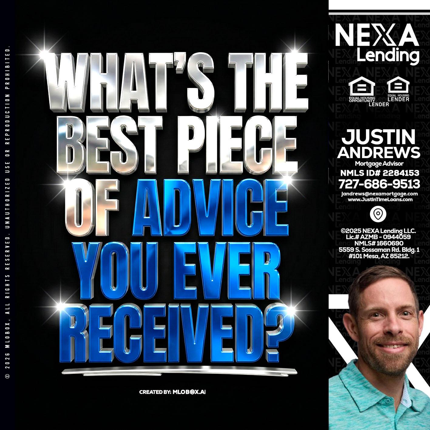 WHATS THE BEST - Justin Andrews -Mortgage Advisor