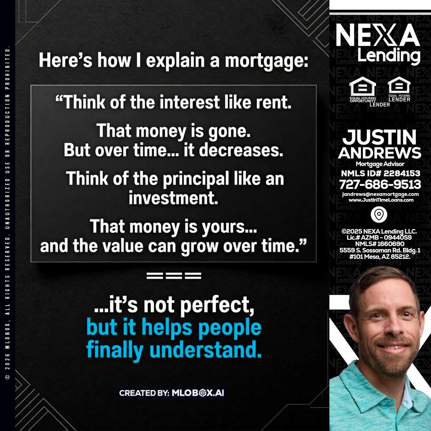 HERES NOW - Justin Andrews -Mortgage Advisor
