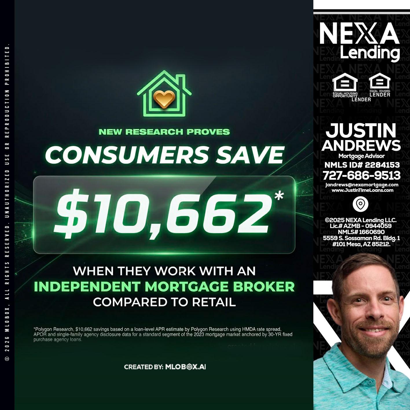 10,662 - Justin Andrews -Mortgage Advisor