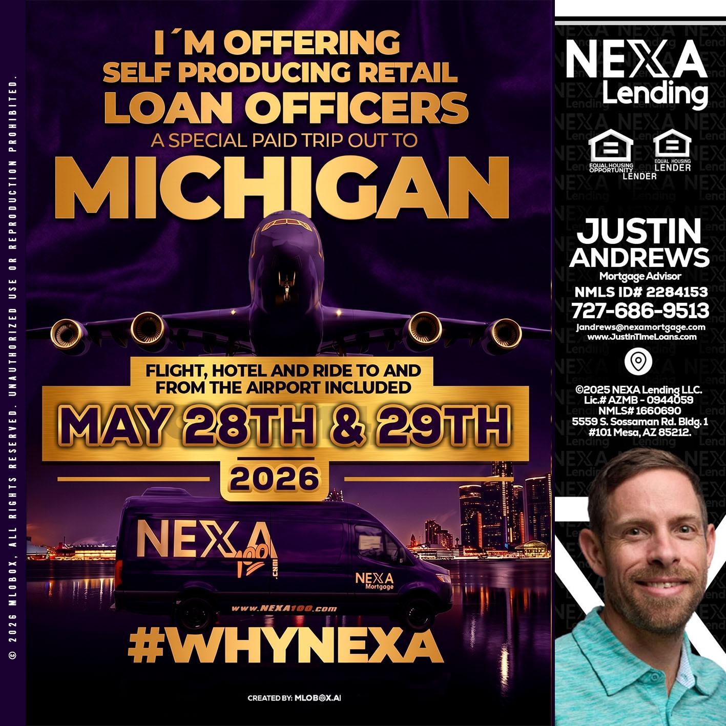 MICHIGAN - Justin Andrews -Mortgage Advisor