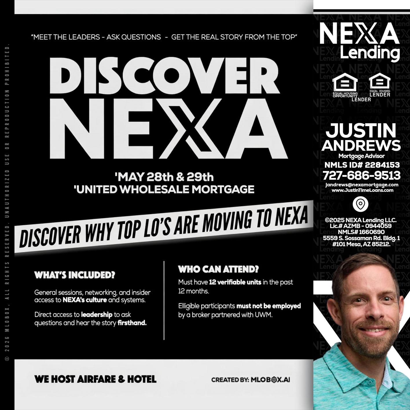 DISCOVER NEXA - Justin Andrews -Mortgage Advisor