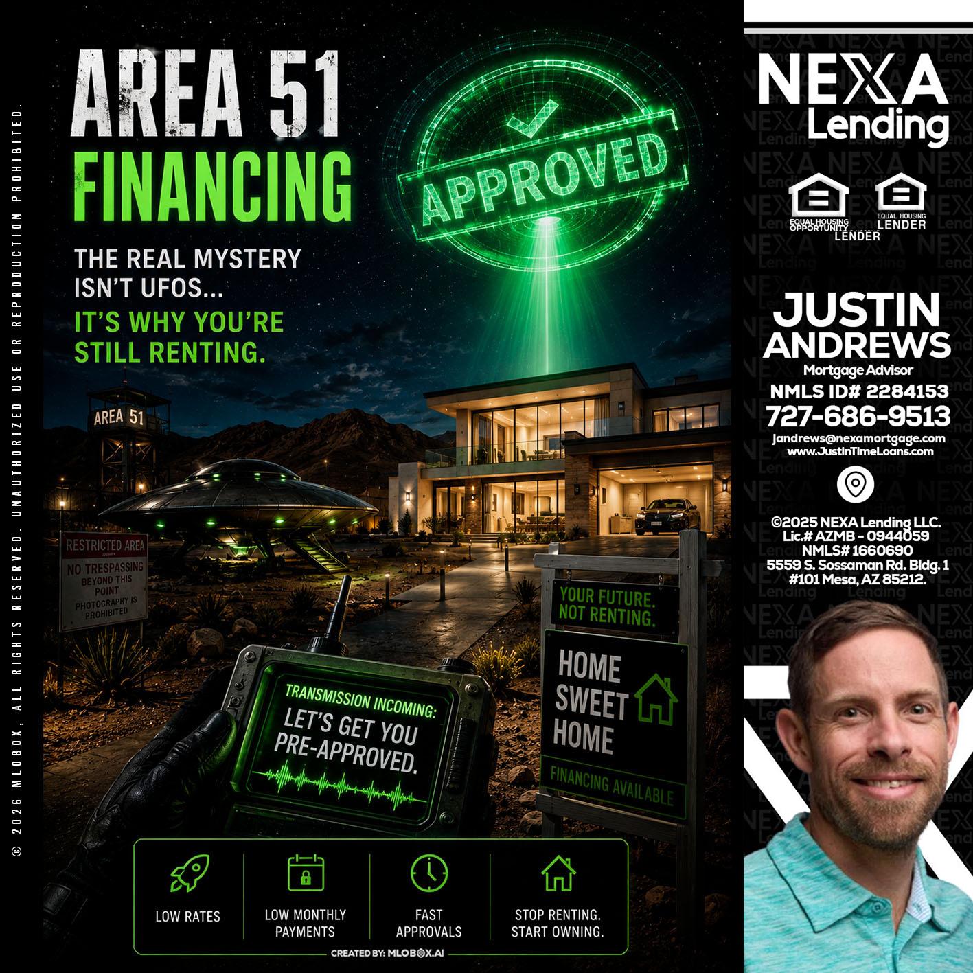 AREA 51 - Justin Andrews -Mortgage Advisor
