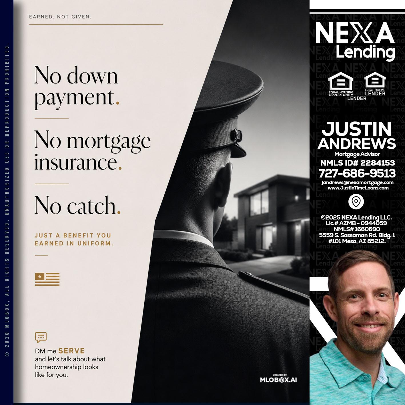 NO DOWN PAYMENT - Justin Andrews -Mortgage Advisor