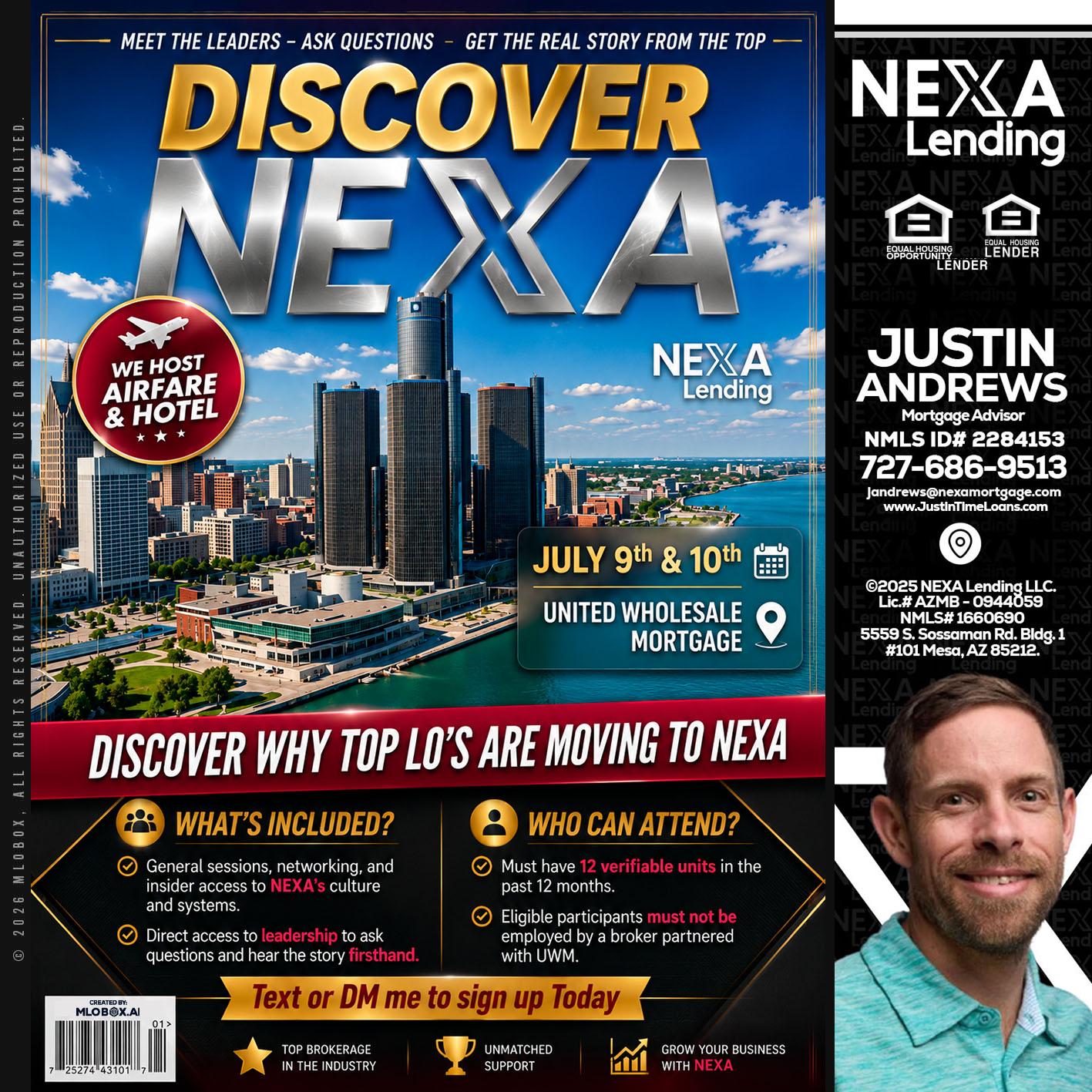 DISCOVER NEXA - Justin Andrews -Mortgage Advisor