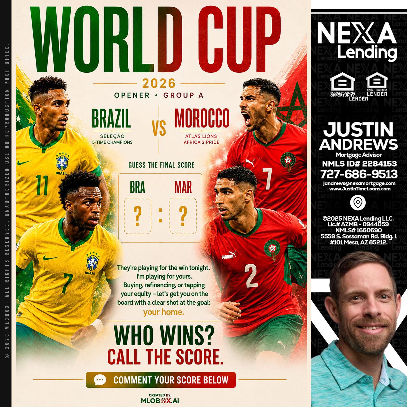 WORLD CUP - Justin Andrews -Mortgage Advisor