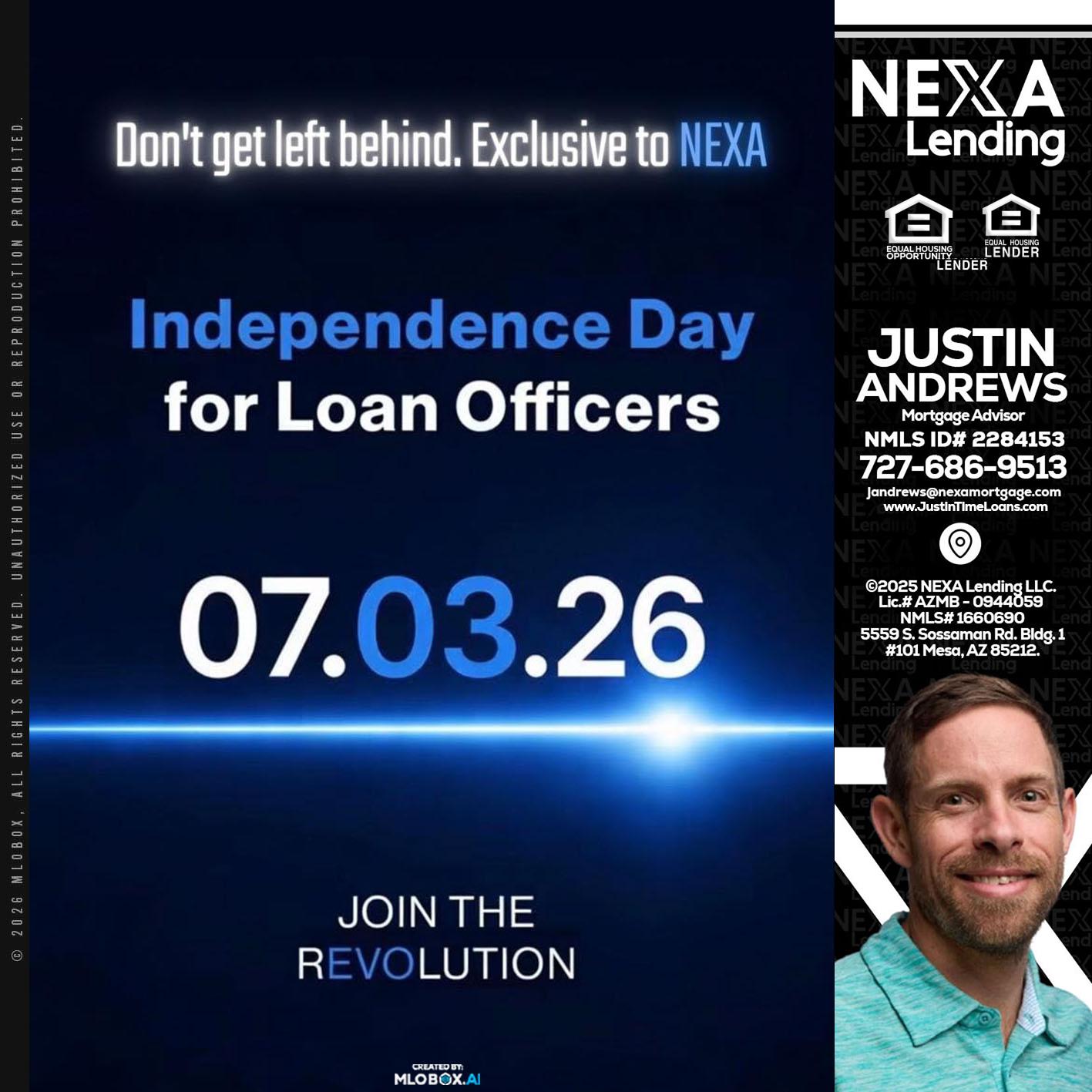 INDEPENDENCE DAY - Justin Andrews -Mortgage Advisor