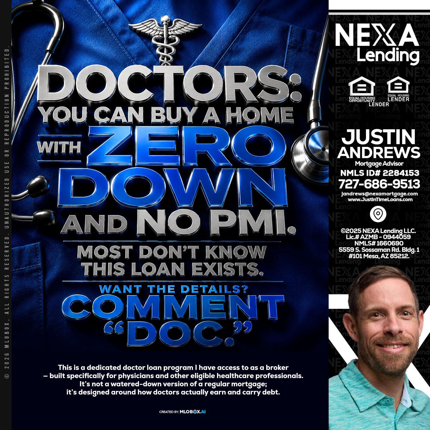 DOCTORS YOU CAN BUY - Justin Andrews -Mortgage Advisor
