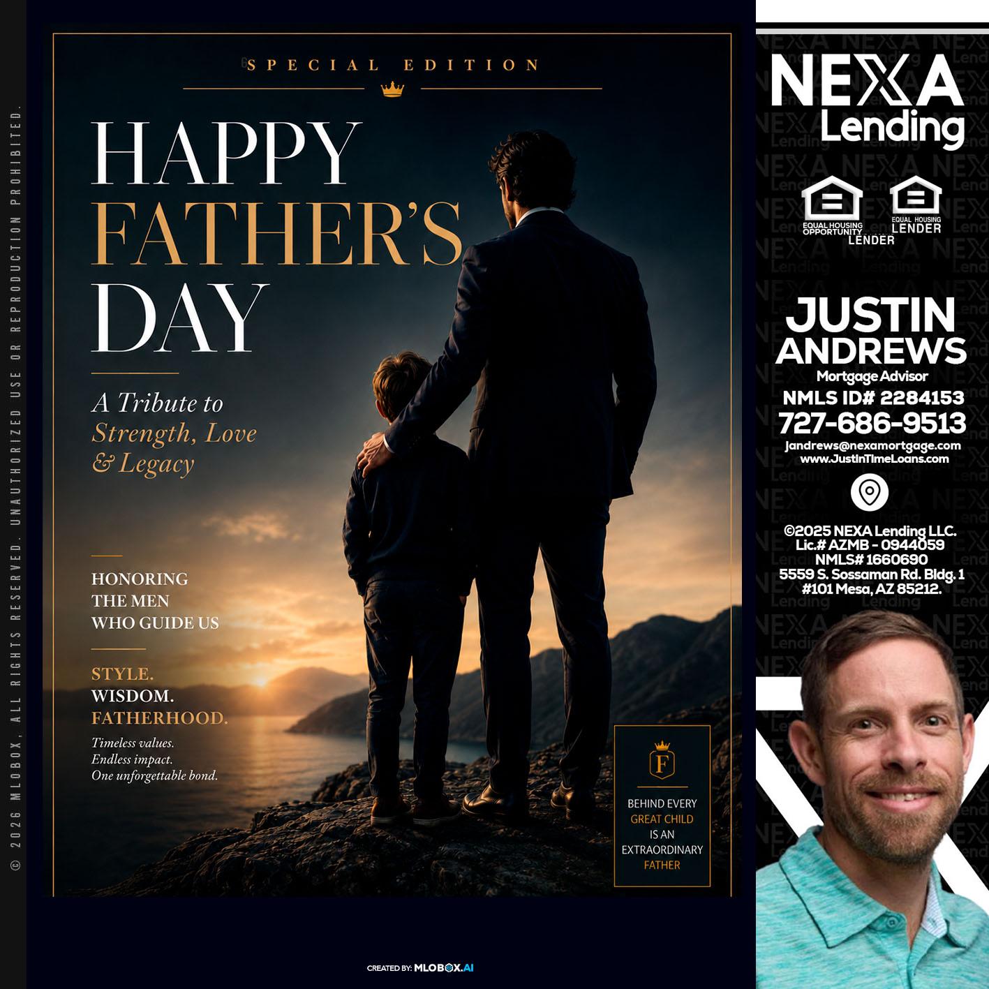 HAPPY FATHERS DAY - Justin Andrews -Mortgage Advisor