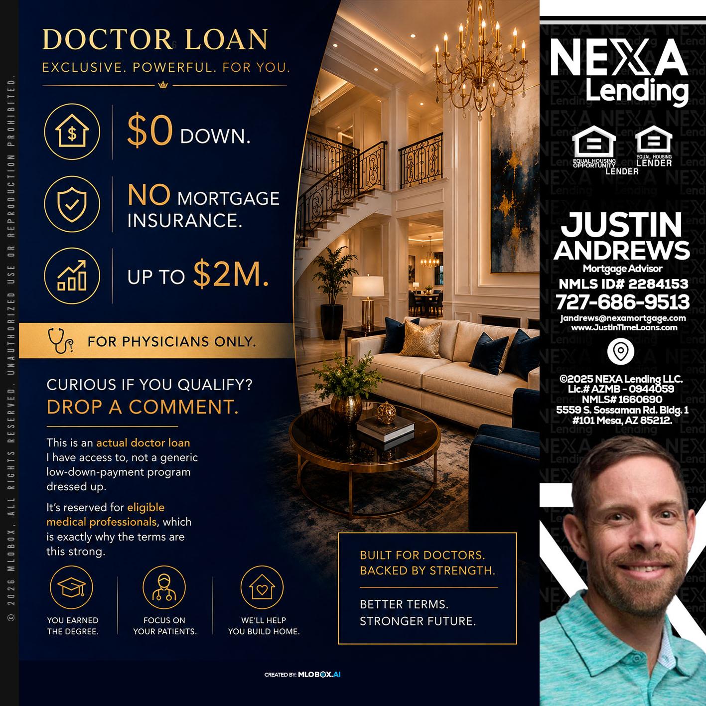 DOCTOR LOANS - Justin Andrews -Mortgage Advisor