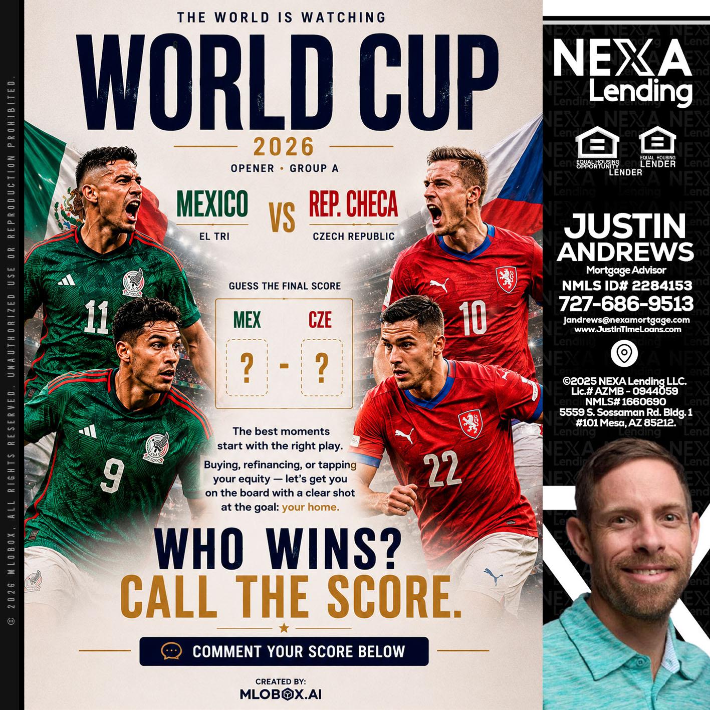 WORLD CUP 2026 - Justin Andrews -Mortgage Advisor