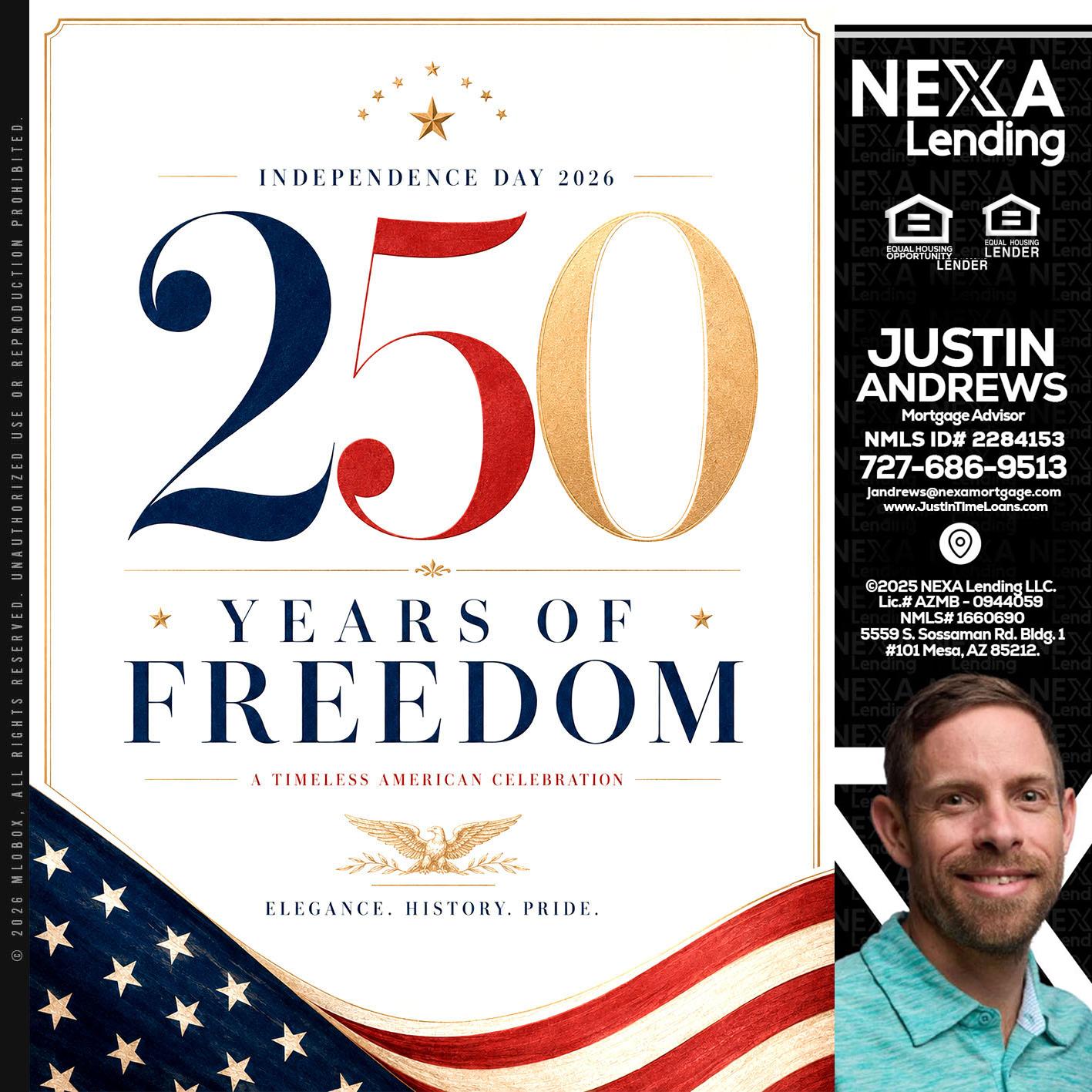 250 YEARS - Justin Andrews -Mortgage Advisor