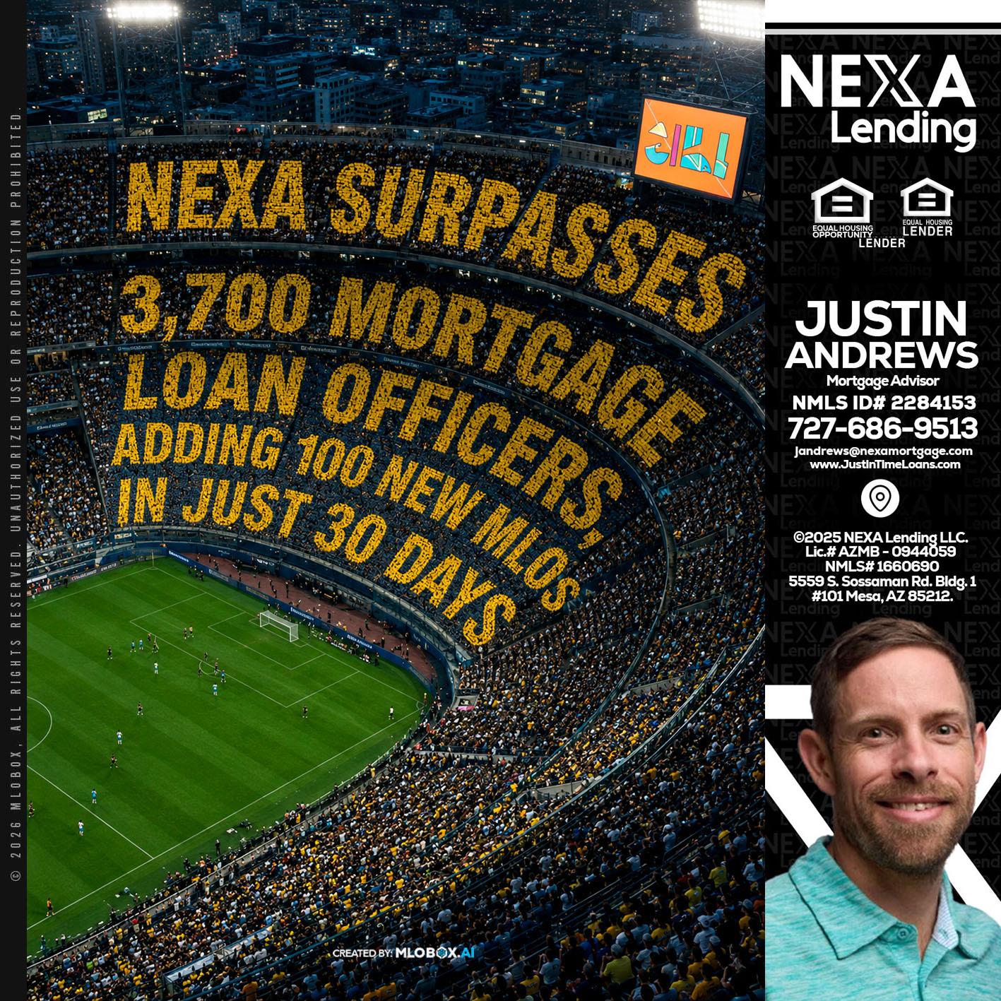 NEXA SURPASSES - Justin Andrews -Mortgage Advisor
