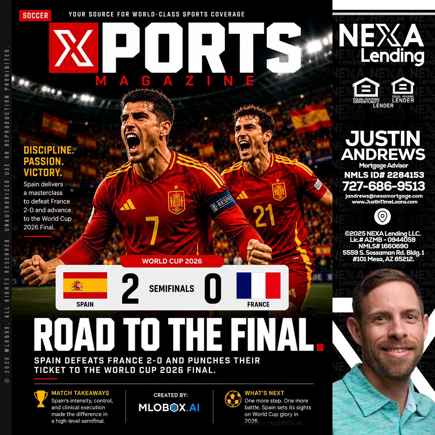 XPORTS WORLD CUP 2026 - Justin Andrews -Mortgage Advisor