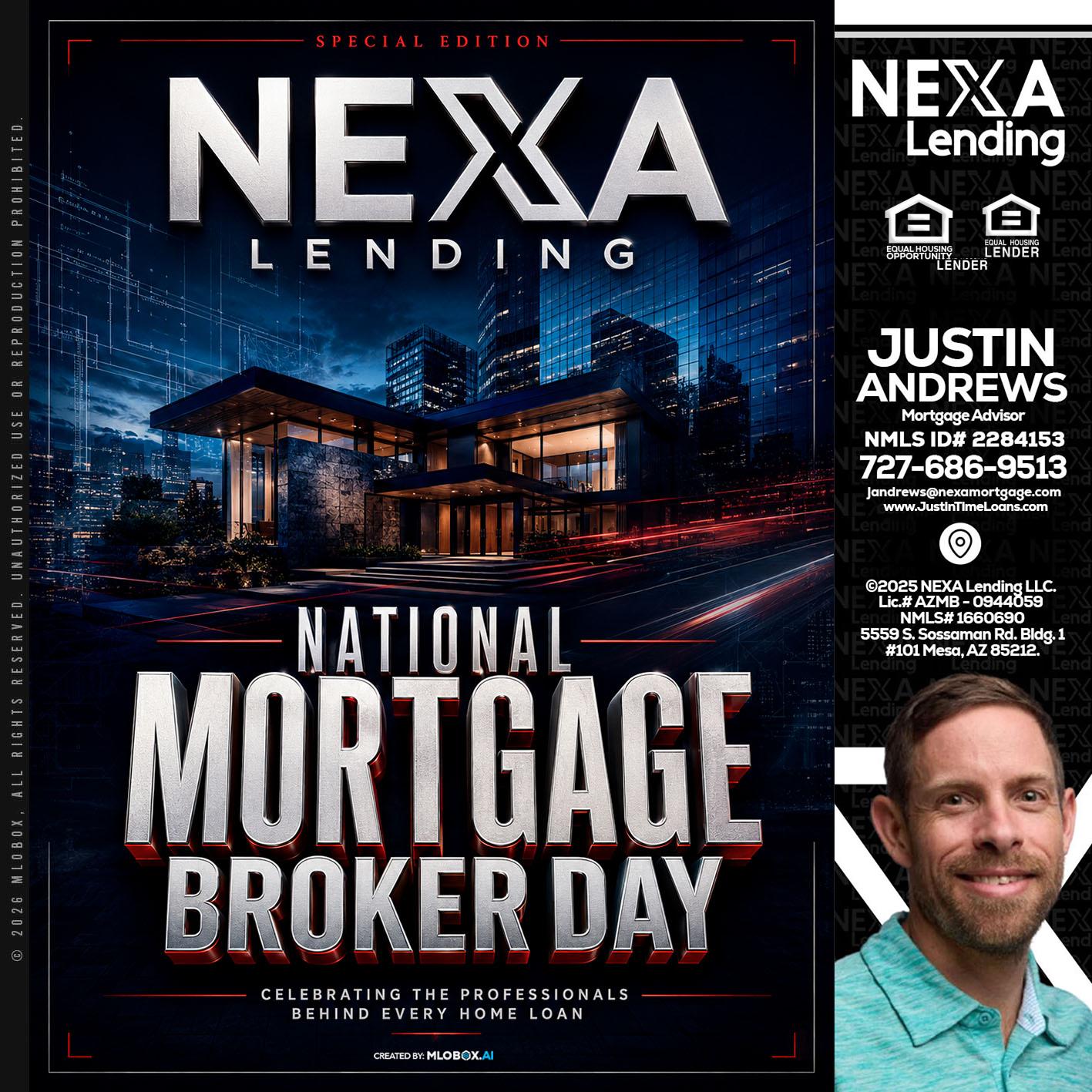 NATIONAL MORTGAGE BROKER DAY - Justin Andrews -Mortgage Advisor