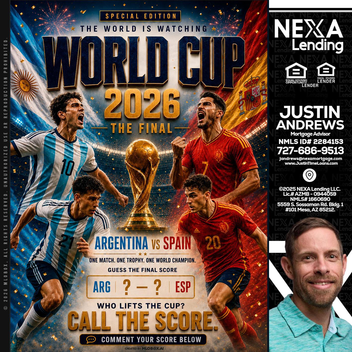 World Cup 2026 finals - Justin Andrews -Mortgage Advisor