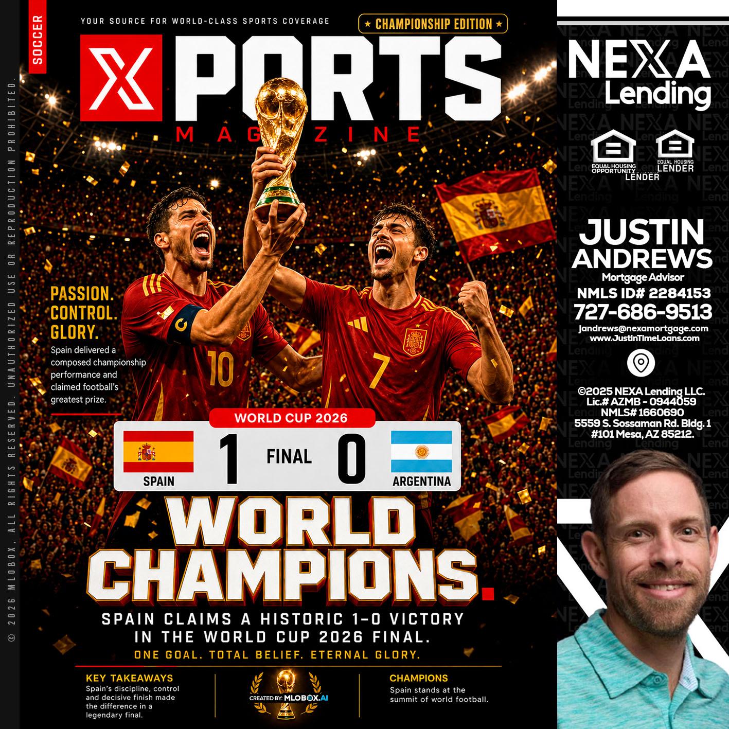 SPAIN CHAMPION - Justin Andrews -Mortgage Advisor