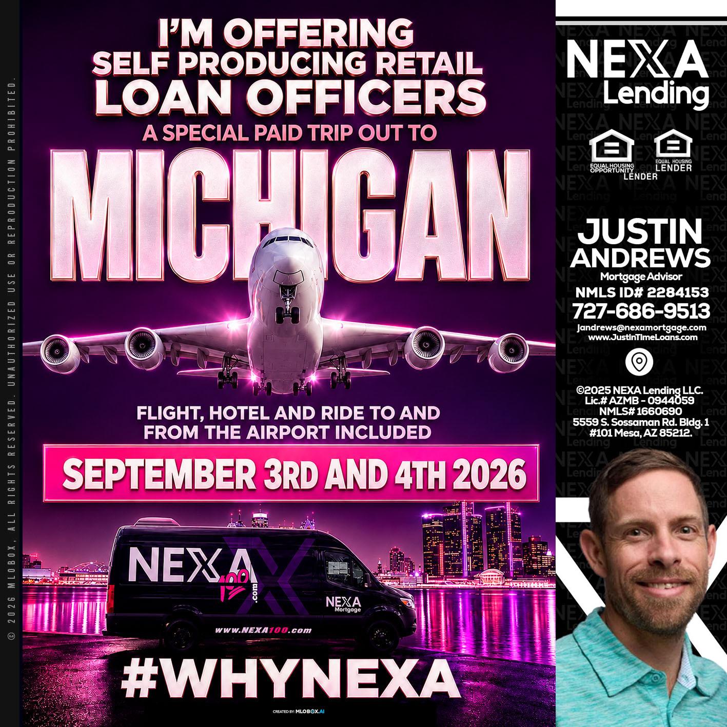 MICHIGAN TRIP - Justin Andrews -Mortgage Advisor