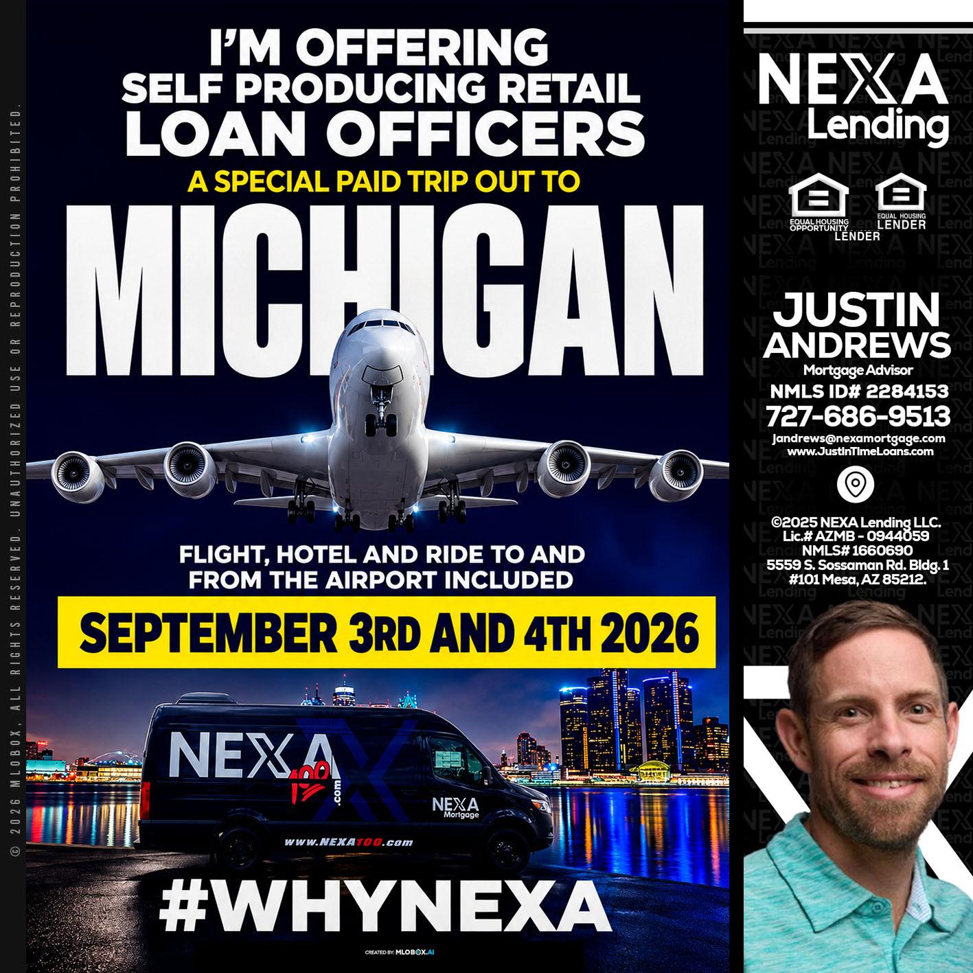 MICHIGAN - Justin Andrews -Mortgage Advisor