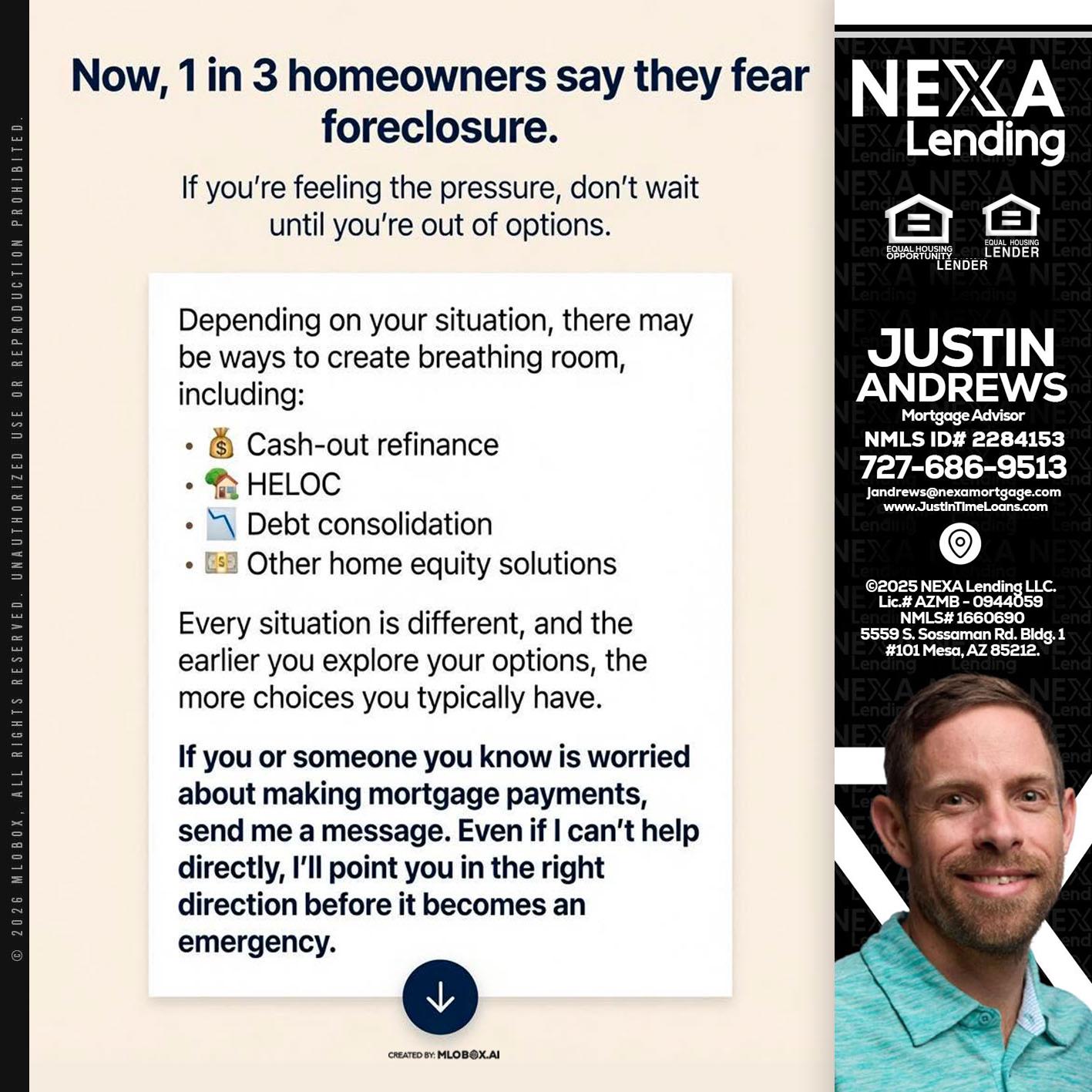 NOW, 1 IN 3 - Justin Andrews -Mortgage Advisor