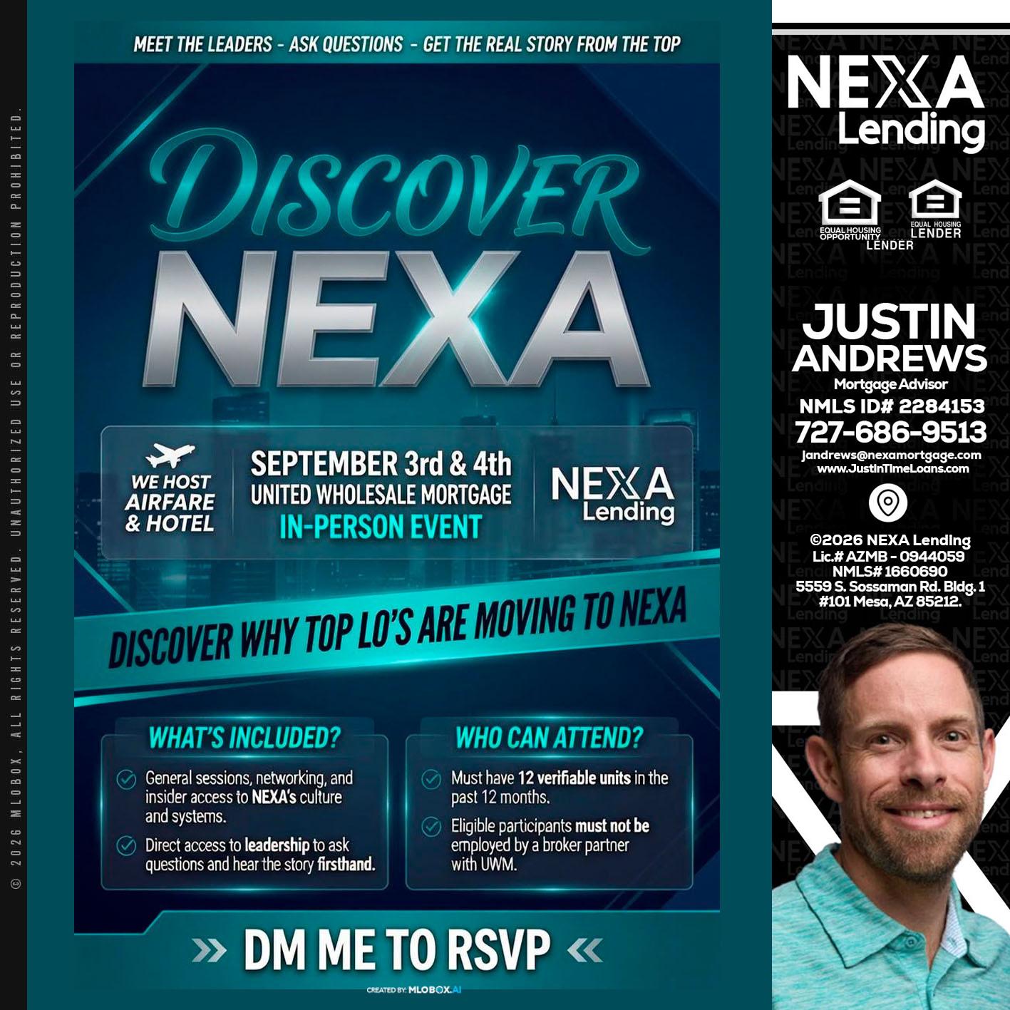 DISCOVER NEXA - Justin Andrews -Mortgage Advisor