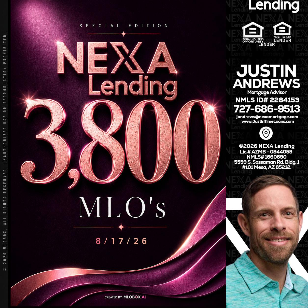 3800 MLOs - Justin Andrews -Mortgage Advisor