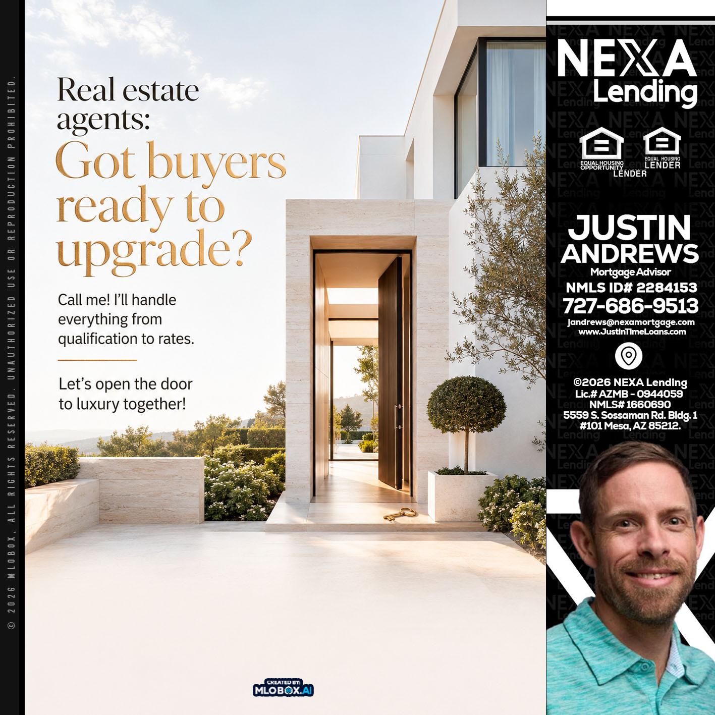 REAL ESTATE AGENTS - Justin Andrews -Mortgage Advisor