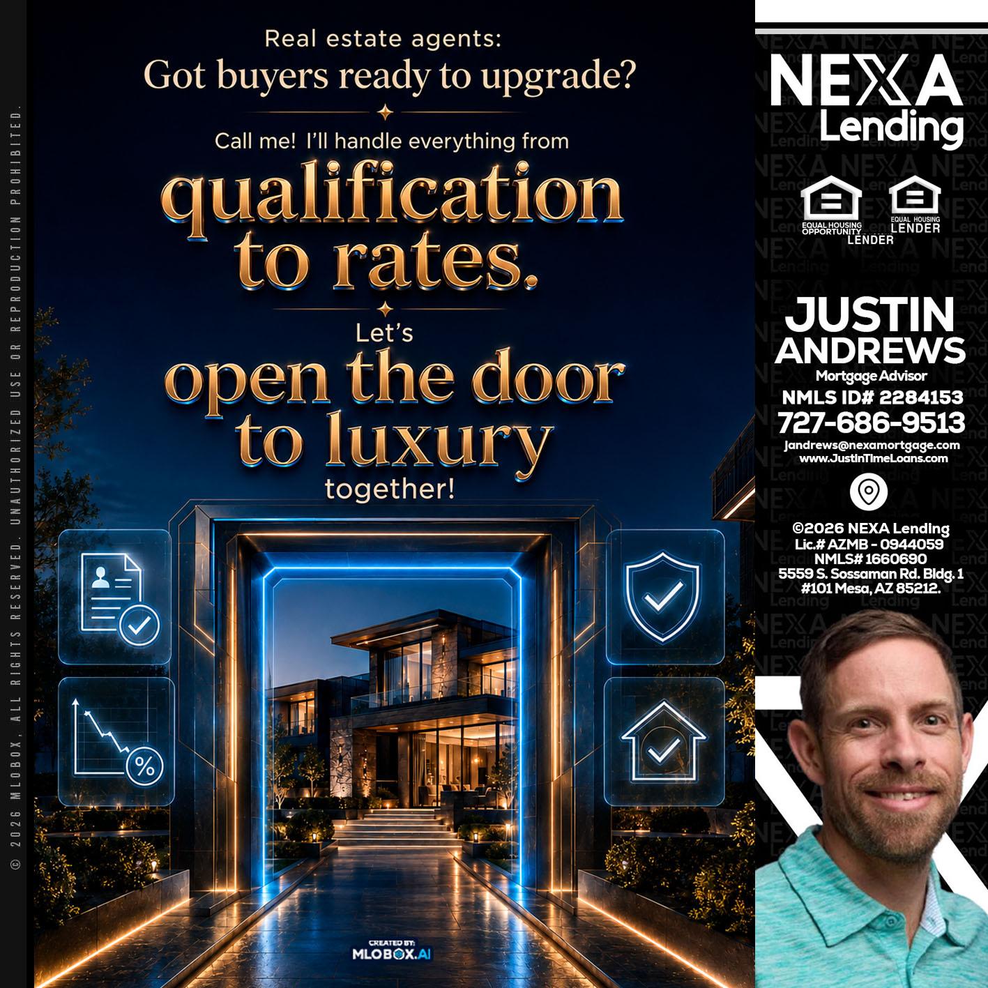 QUALIFICATION TO RATES - Justin Andrews -Mortgage Advisor