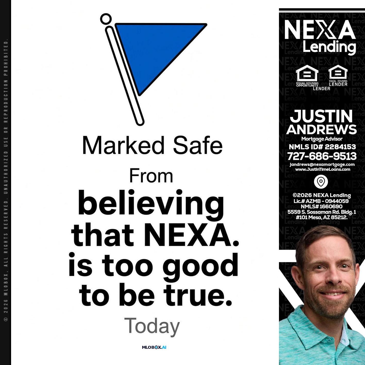 MARKED SAFE - Justin Andrews -Mortgage Advisor