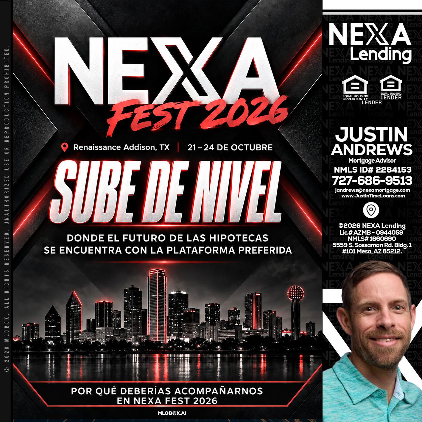 NEXA fest 2026 - Justin Andrews -Mortgage Advisor