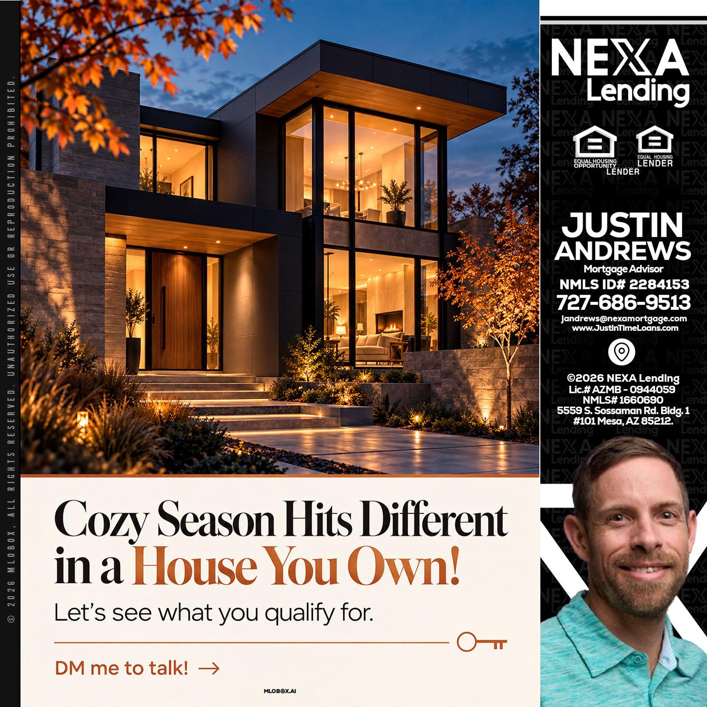 COZY SEASON - Justin Andrews -Mortgage Advisor
