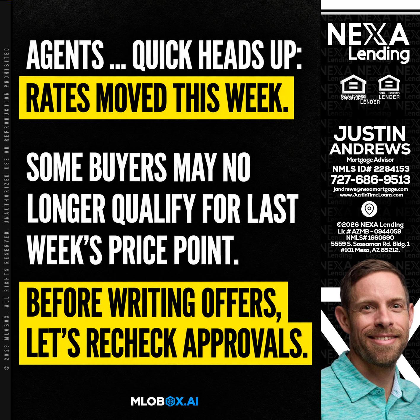 AGENTS QUICK - Justin Andrews -Mortgage Advisor