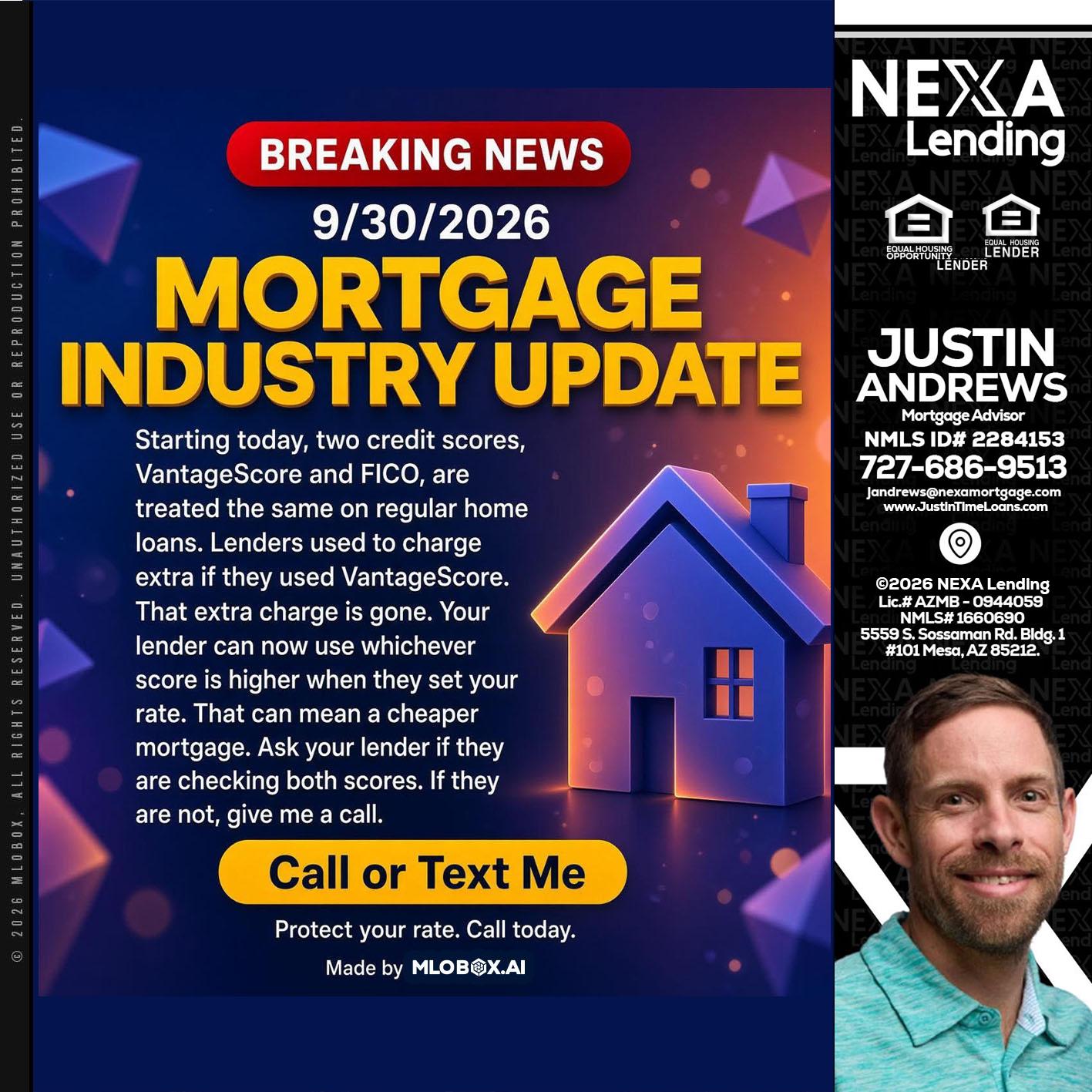 BREAKING NEWS - Justin Andrews -Mortgage Advisor