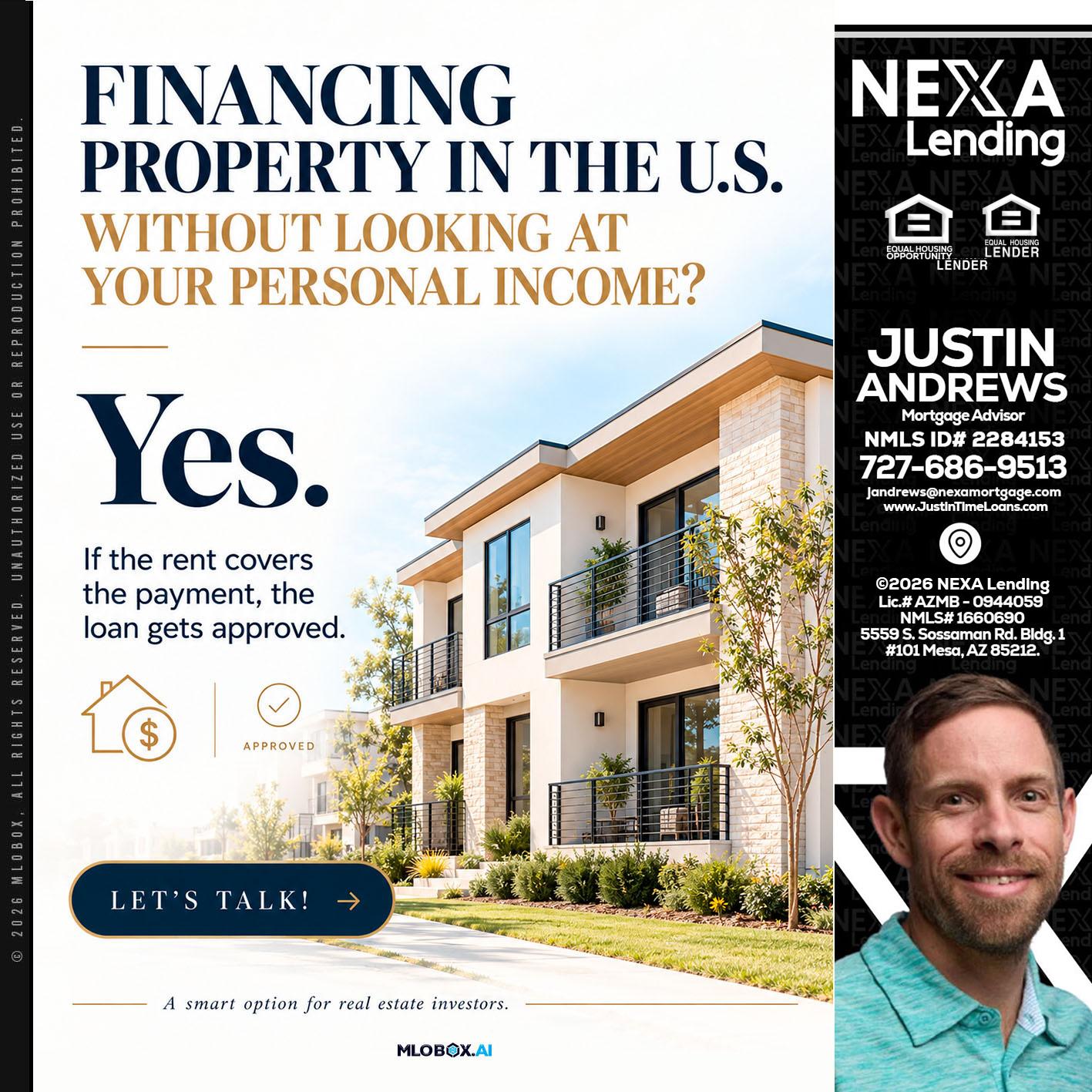 FINANCING - Justin Andrews -Mortgage Advisor