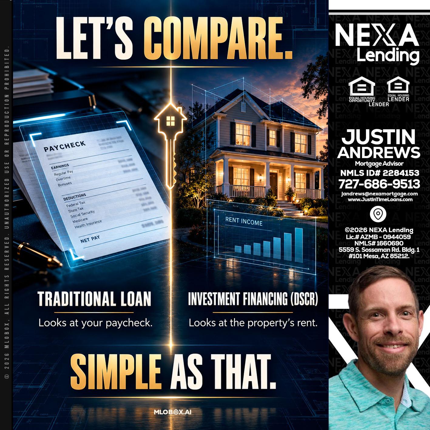 lets compare - Justin Andrews -Mortgage Advisor