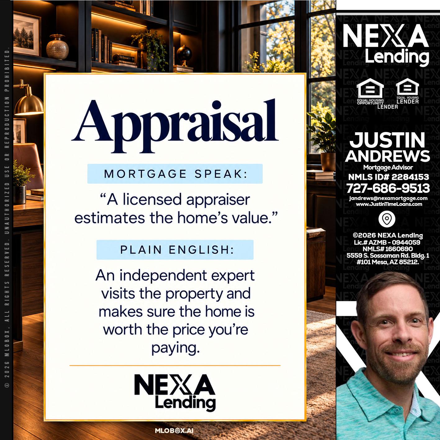 appraisal - Justin Andrews -Mortgage Advisor